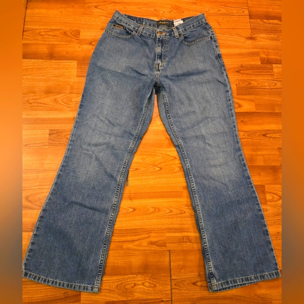 Eddie Bauer Mid-wash Wide-leg Jeans